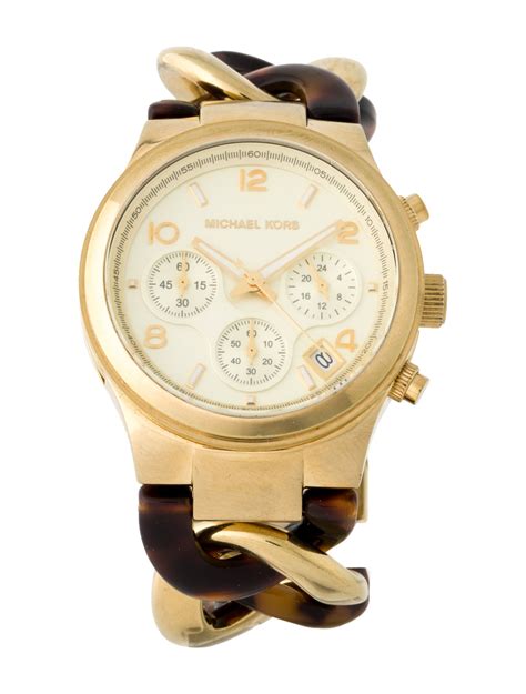 michael kors runway twist goldtone watch mk-4222